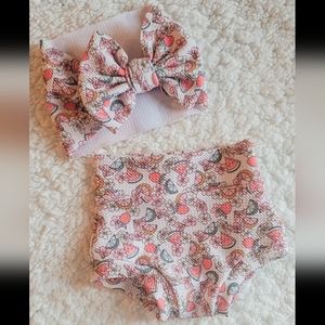 3-6 Month Bummie and Bow Set
